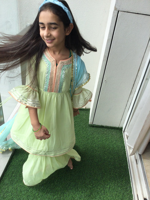 Coral Sharara Set